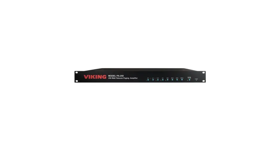 Viking Pa-250-ip Multicast Paging Amplifier User Guide