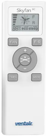 ventair SKY903WH DC Ceiling Fan with 20W Tri Colour LED Light and Remote - REMOTE C