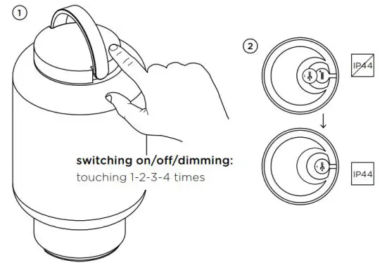 IP44 DE Qu Cableless LED Light - IP44