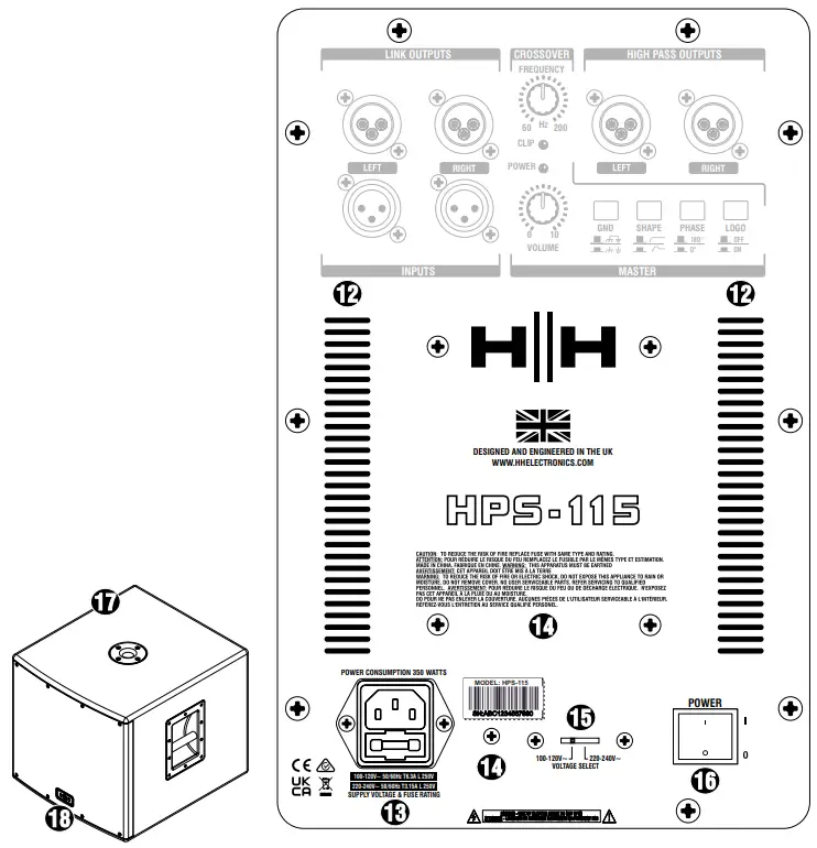 HH ELECTRONICS HPS 115 Active Subwoofer - fig 6