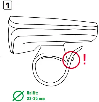SIGMA 73665 Aura 80 USB LED Front Light- MOUNTING
