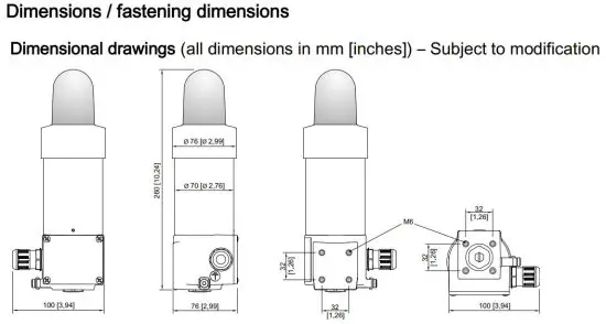FIG 12 Dimensions or fastening dimensions