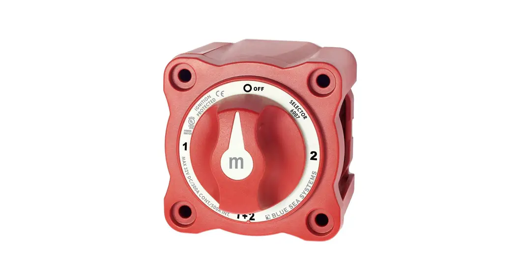 Blue Sea Systems 6007 M-series Selector Battery Switch Instruction Manual Blue Sea Systems 6007 M-series Selector Battery Switch Instruction Manual