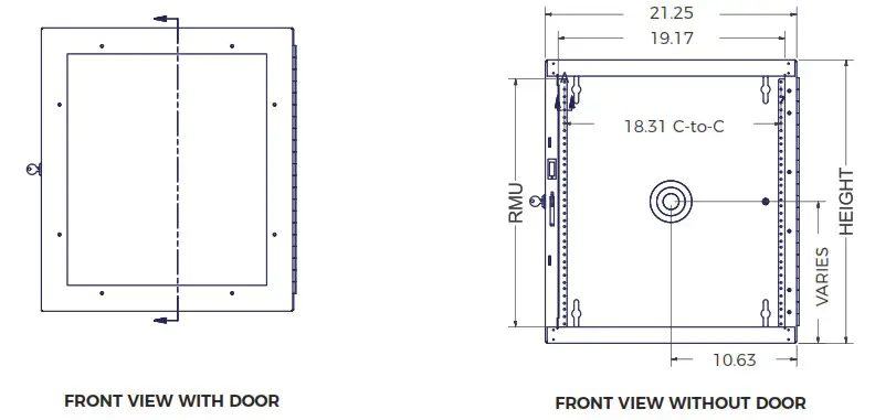 BLACK BOX WMD12 2125 PQE Double Hinged Wallmount Cabinet - INSTALLATION PROCEDURE 2