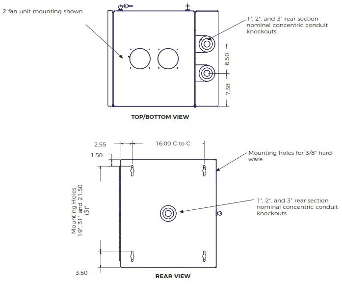 BLACK BOX WMD12 2125 PQE Double Hinged Wallmount Cabinet - INSTALLATION