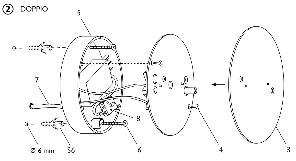 INGO MAURER Lucellino Doppio LED DOPPIO