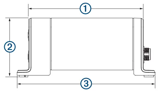 FUSION MS WB670 Apollo Marine Entertainment Hideaway System - Side Dimensions