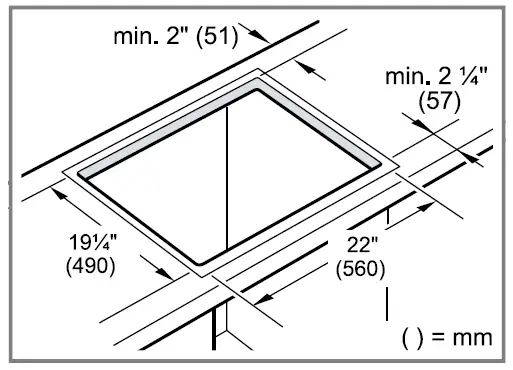 Cutout dimensions
