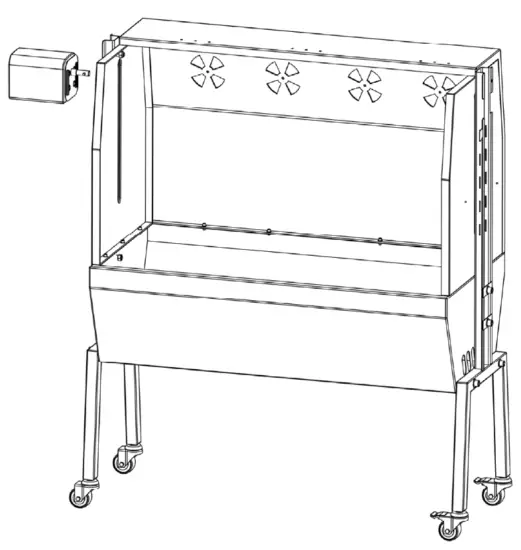 KLARSTEIN 10035373 Sauenland Pro XL Suckling Pig BBQ Grill 10