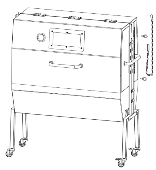 KLARSTEIN 10035373 Sauenland Pro XL Suckling Pig BBQ Grill 12