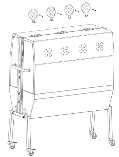 KLARSTEIN 10035373 Sauenland Pro XL Suckling Pig BBQ Grill 5