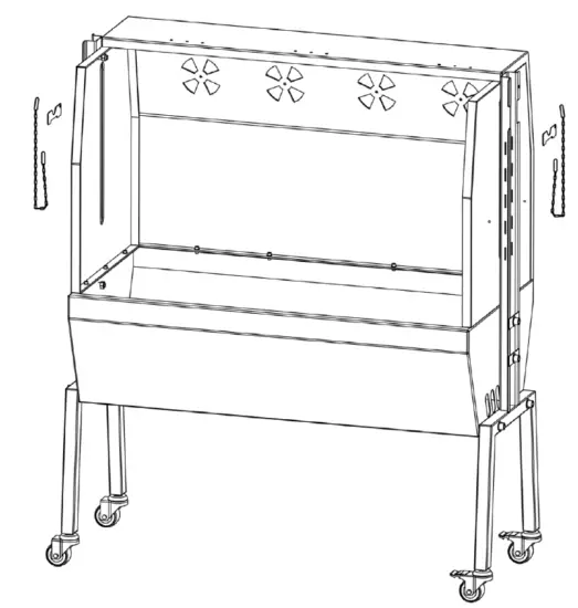 KLARSTEIN 10035373 Sauenland Pro XL Suckling Pig BBQ Grill 9