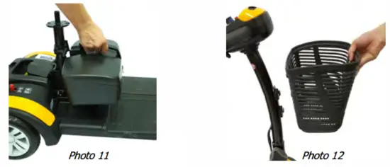 Lifeline 65-0012 GEM 4-Wheel Mobility Scooter - basket