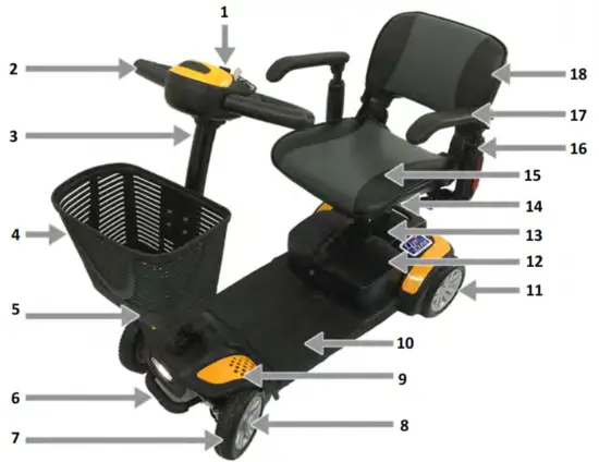 Lifeline 65-0012 GEM 4-Wheel Mobility Scooter - scooter
