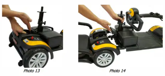 Lifeline 65-0012 GEM 4-Wheel Mobility Scooter - tiller 1