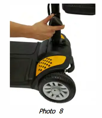 Lifeline 65-0012 GEM 4-Wheel Mobility Scooter - tiller