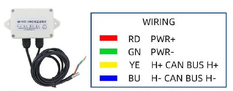 QUNBAO QM1900C CAN Bus Protection Type Temperature Sensor fig 2