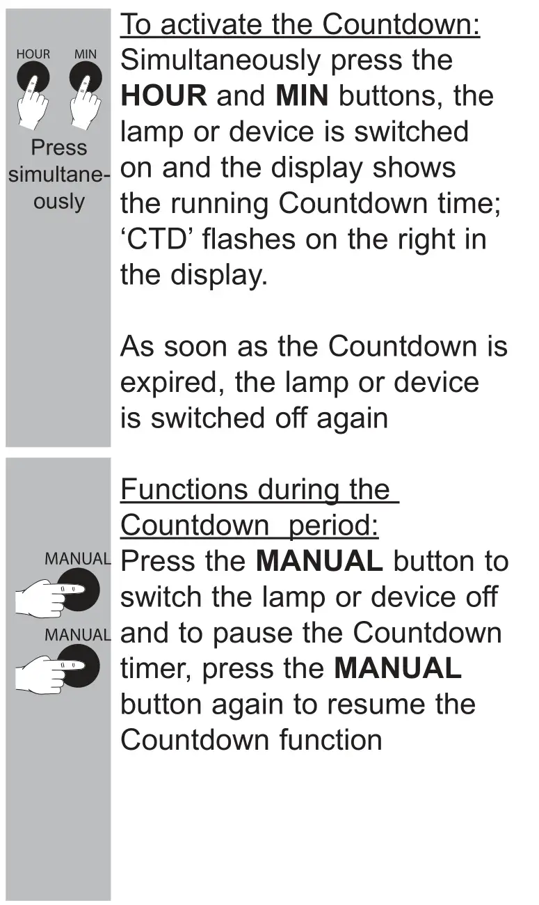 Alecto DTS-814 Electronic Time Switch - Countdown 2