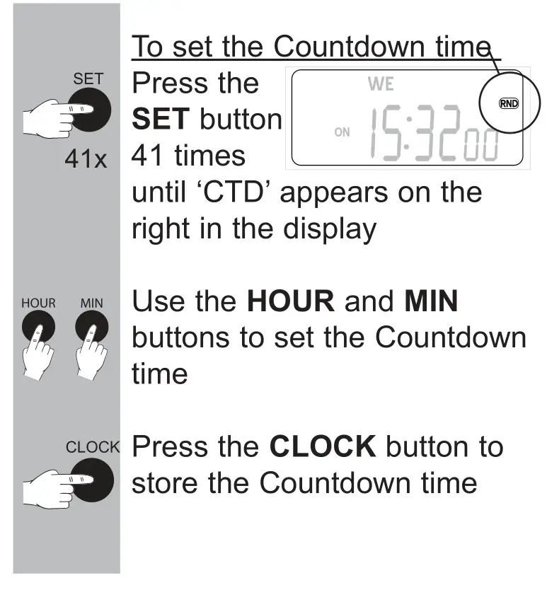 Alecto DTS-814 Electronic Time Switch - Countdown