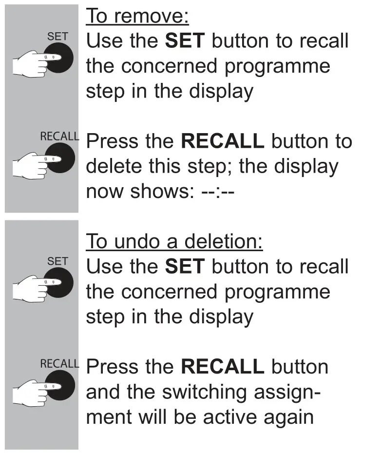 Alecto DTS-814 Electronic Time Switch - To check & adjust the switching times 2