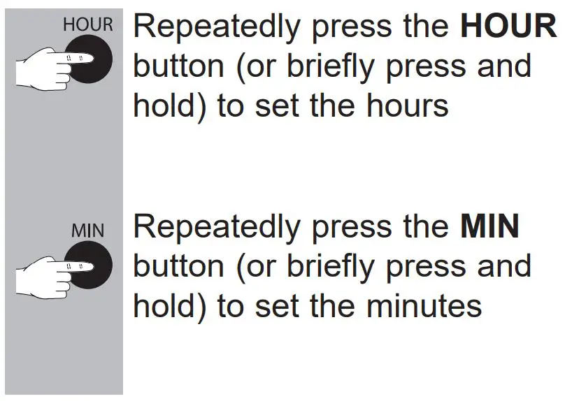 Alecto DTS-814 Electronic Time Switch - To set the actual day and time 2