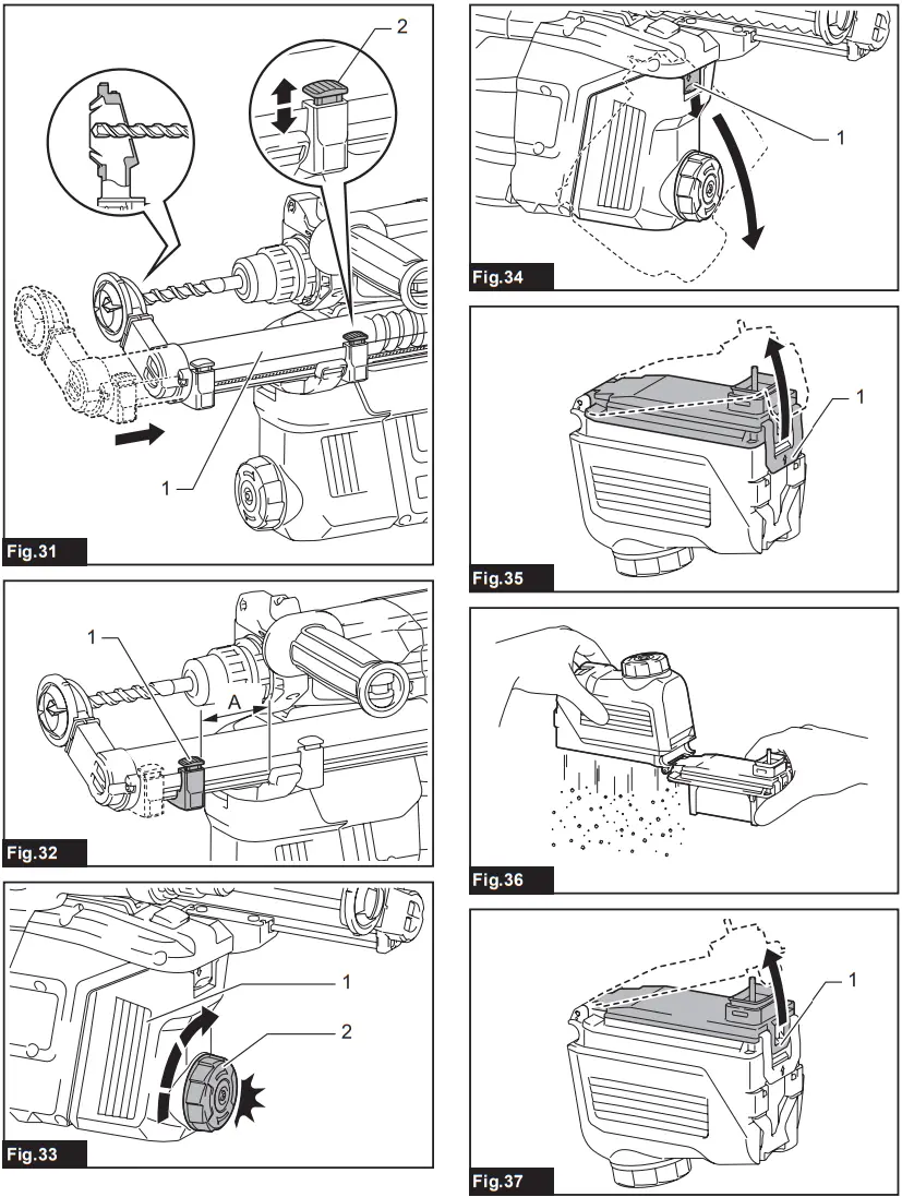 makita HR3011FC Rotary Combination Hammer - Fig 4