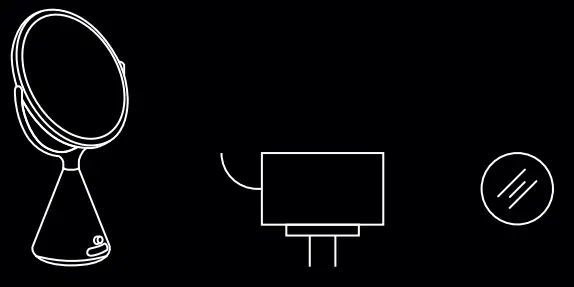 SHARPER IMAGE 1015867 Spastudio Vanity Sound 9-Inch LED Mirror With Built-In Speakers - fig1