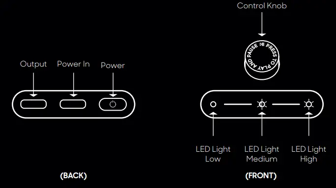 SHARPER IMAGE 1015867 Spastudio Vanity Sound 9-Inch LED Mirror With Built-In Speakers - fig2