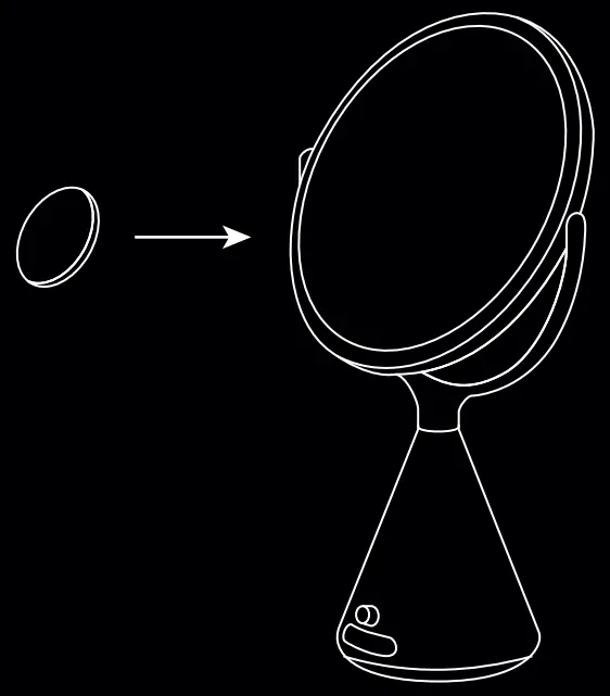 SHARPER IMAGE 1015867 Spastudio Vanity Sound 9-Inch LED Mirror With Built-In Speakers - fig4