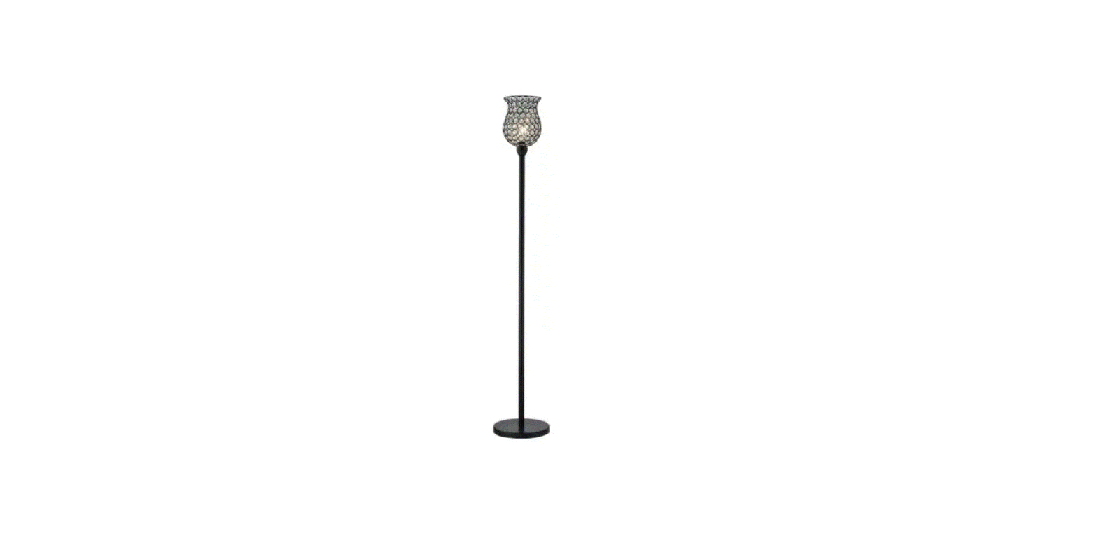 Maxax F71 Oklahoma 59 Inch Black Torchiere Floor Lamp With Crystal Shade Instruction Manual