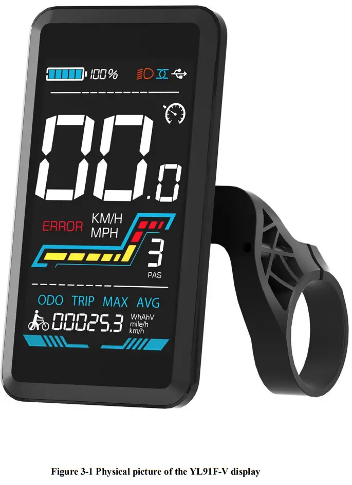 Yolin YL91F V Electric Bike Display