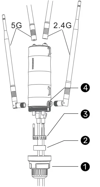 WAVLINK AC1200 High Power Outdoor Gigabit WiFi Range Extender AP Router - fig 3