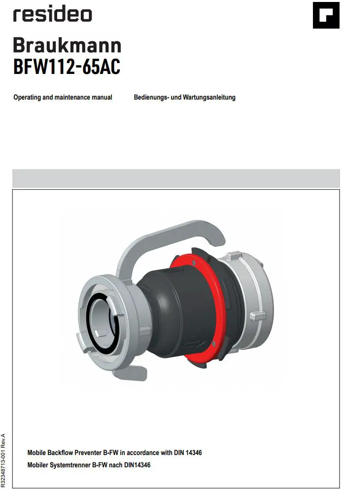 resideo Braukmann BFW112-65AC User Manual