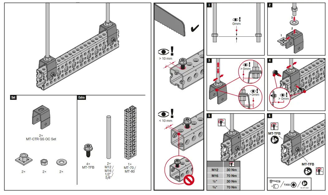 HILTI MT CTR GS OC Multi Duty Girder Hanger