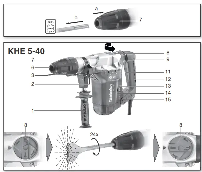 METABO KHE 5-40 Combination Hammer - 1