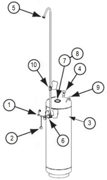 BIGsafety SE 590A 106 Litre Portable Eye Wash and Body Spray parts