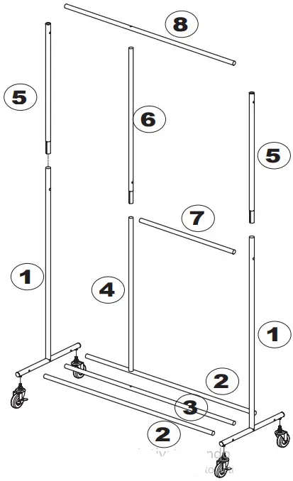 kmart 43020904 3 Section Garment Rack 2