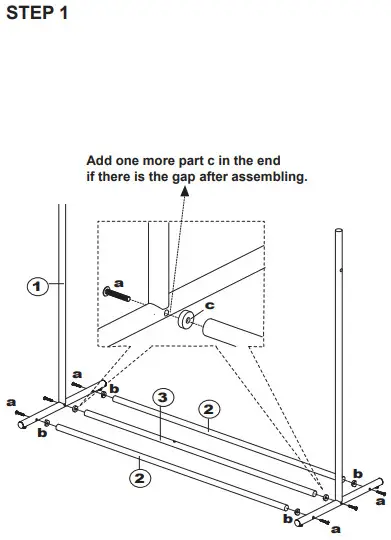 kmart 43020904 3 Section Garment Rack -step 1