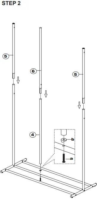 kmart 43020904 3 Section Garment Rack -step 2