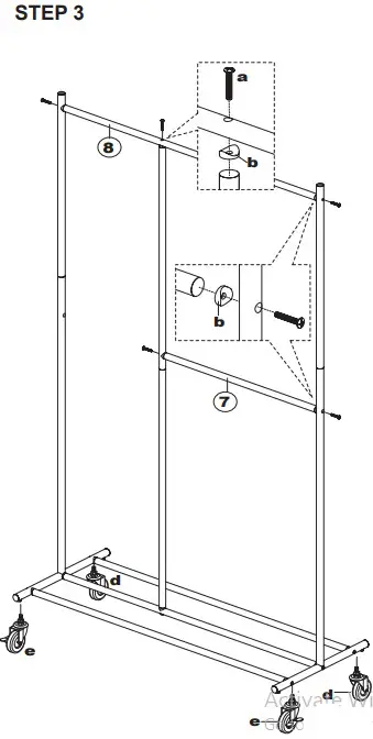 kmart 43020904 3 Section Garment Rack -step 3
