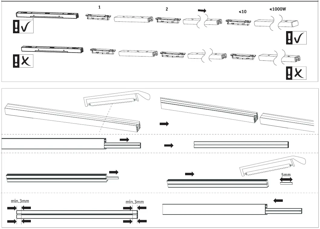 Paulmann 977.65 URail Middle-Feed Chrome Matt 5