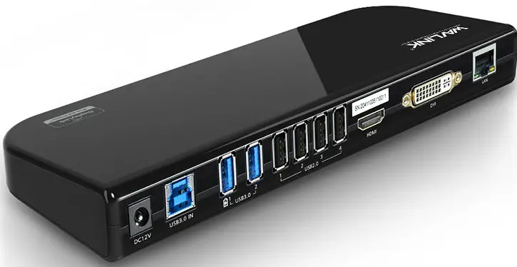 wavlink 39DK1-BU USB 3.0 Dual 2K Universal Docking Station