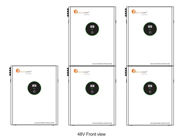 Felicitysolar LiFePO4 Battery System for Households User Guide - Front view