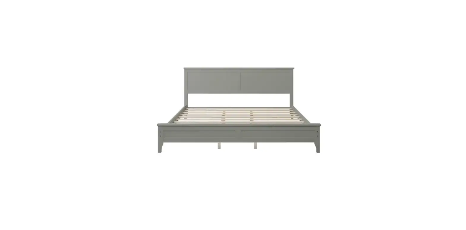 Polibi Wf283526 76.37 Inch W Gray Modern King Size Solid Wood Platform Bed Instruction Manual Polibi Wf283526 76.37 Inch W Gray Modern King Size Solid Wood Platform Bed Instruction Manual