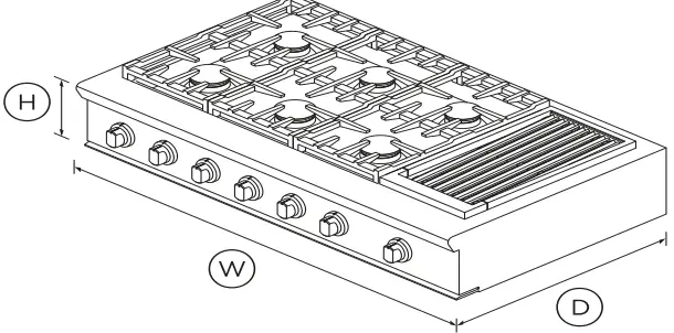 FISHER PAYKEL CPV2-486GLNN 48 Inch Gas Rangetop-FIG2