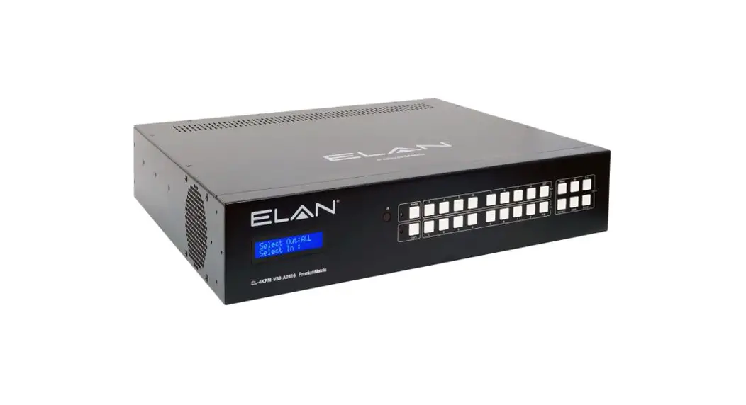Elan El-4kpm-v88-a268-18g 8x8 Hdbaset Matrix User Guide Elan El-4kpm-v88-a268-18g 8x8 Hdbaset Matrix User Guide