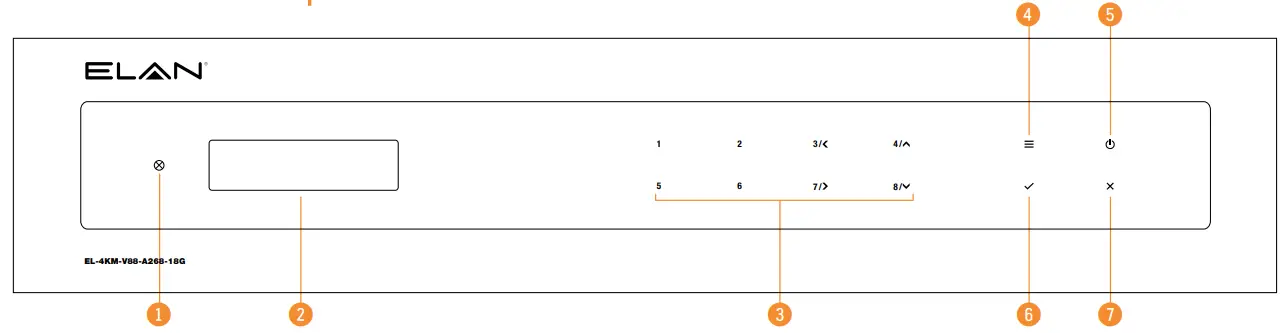 ELAN EL 4KPM V88 A268 18G 8x8 HDBaseT Matrix - fig