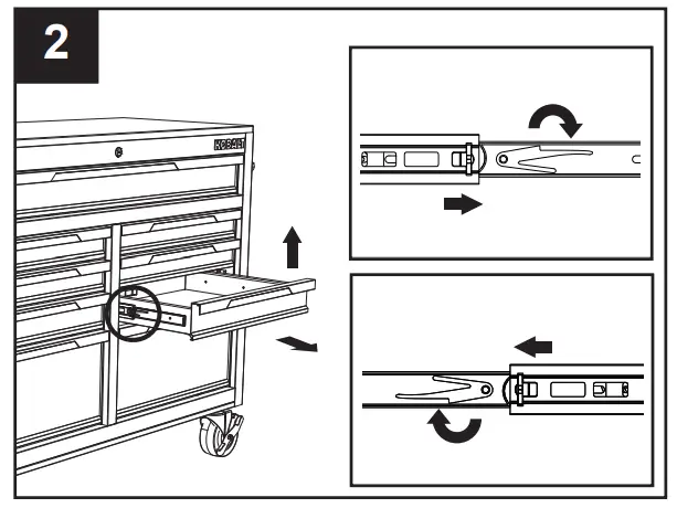 KOBALT H 9 Drawer Black Wood Work Bench-fig7