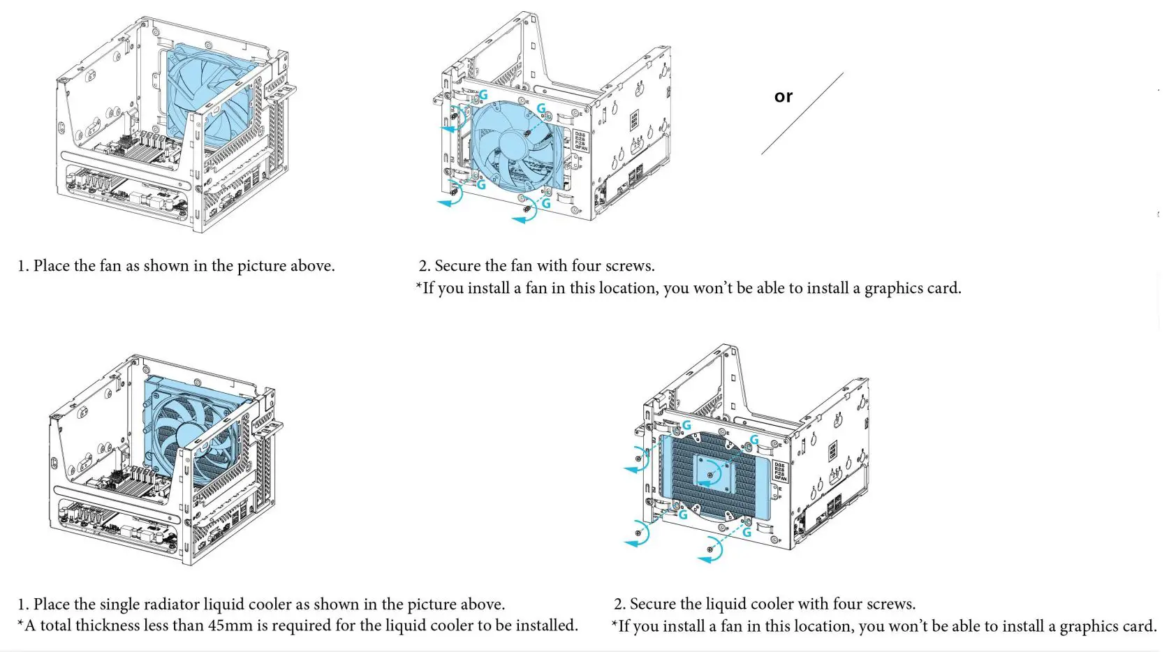 ASRock DeskMeet X300 Series Compact PC Installation Guide - Installing the Fan