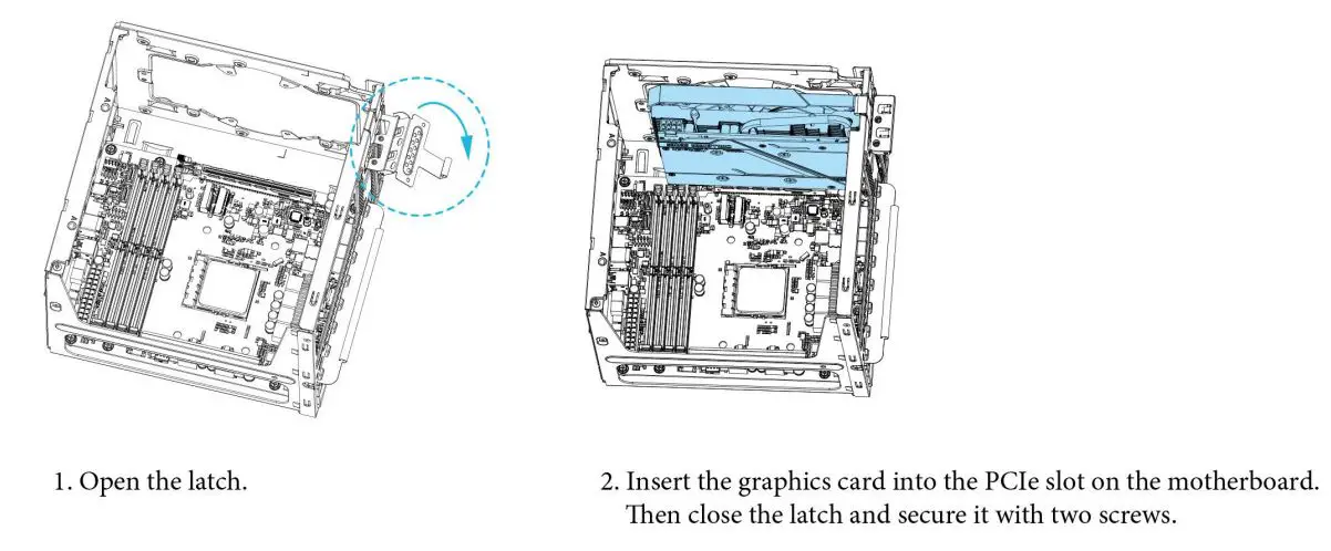 ASRock DeskMeet X300 Series Compact PC Installation Guide - Installing the Graphics Card